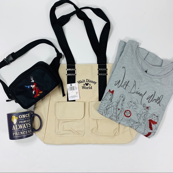 DISNEY WORLD | Canvas Tote with Pockets - Picture 2 of 6